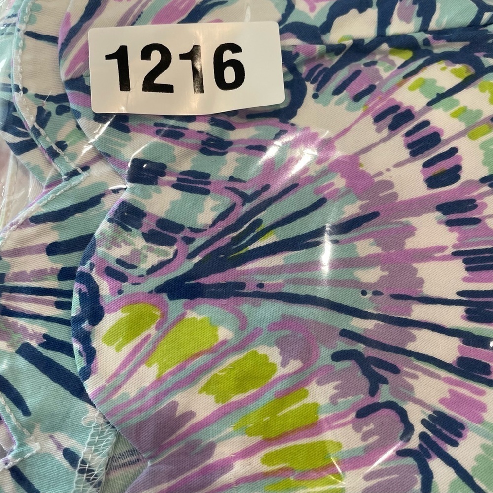Lilly Pulitzer Shorts Size 6 Buttercup Multicolor Seashell Print Scalloped Hem - Picture 11 of 11